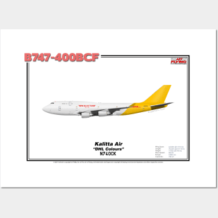 Boeing B747-400BCF - Kalitta Air "DHL Colours" (Art Print) Posters and Art